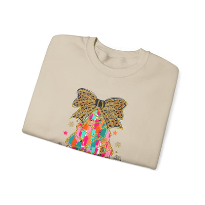 Pastel Coquette Christmas Tree Unisex Heavy Blend™ Crewneck Sweatshirt