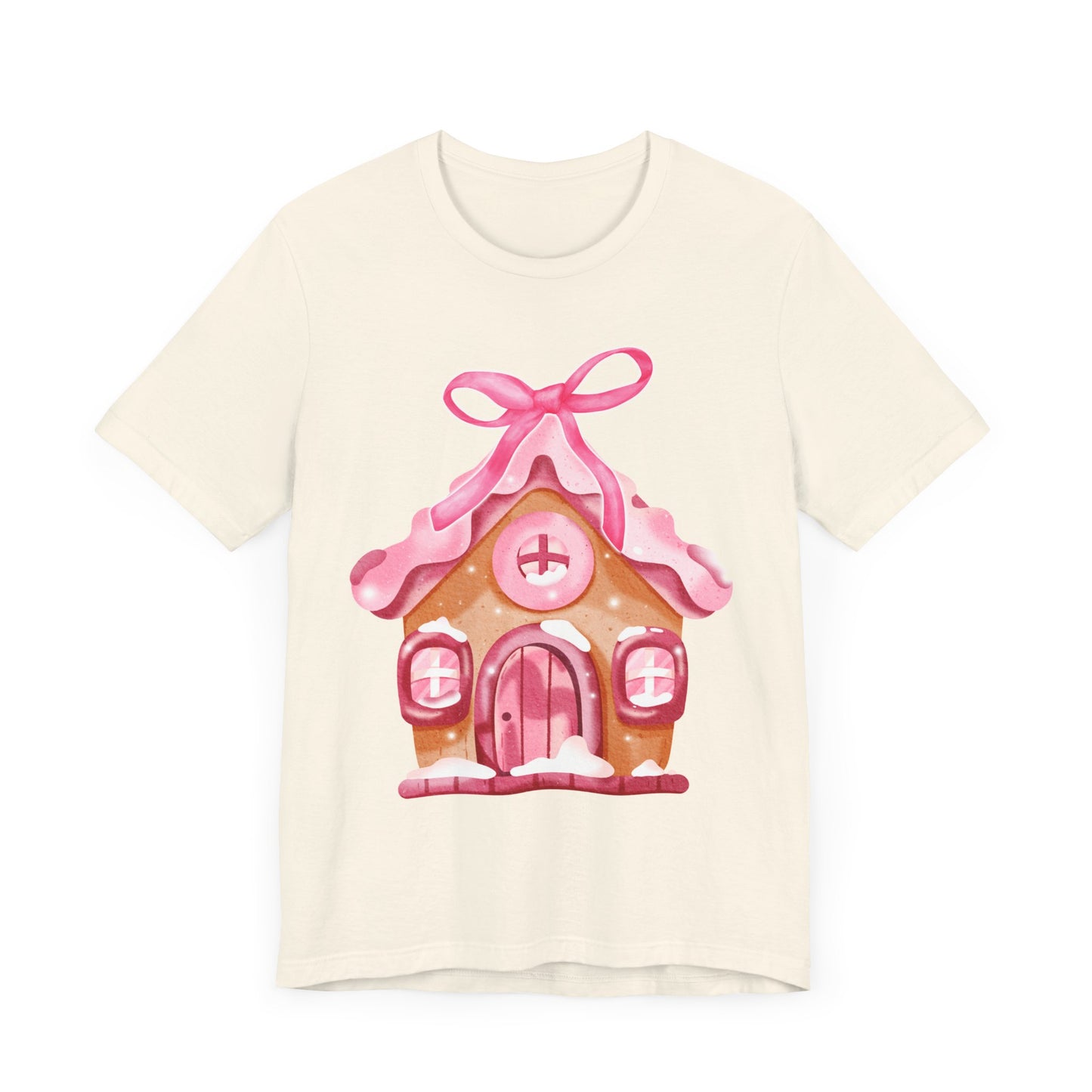 Coquette Gingerbread House Bella Canvas Unisex Jersey Short Sleeve Tee