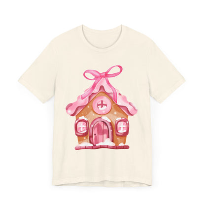 Coquette Gingerbread House Bella Canvas Unisex Jersey Short Sleeve Tee