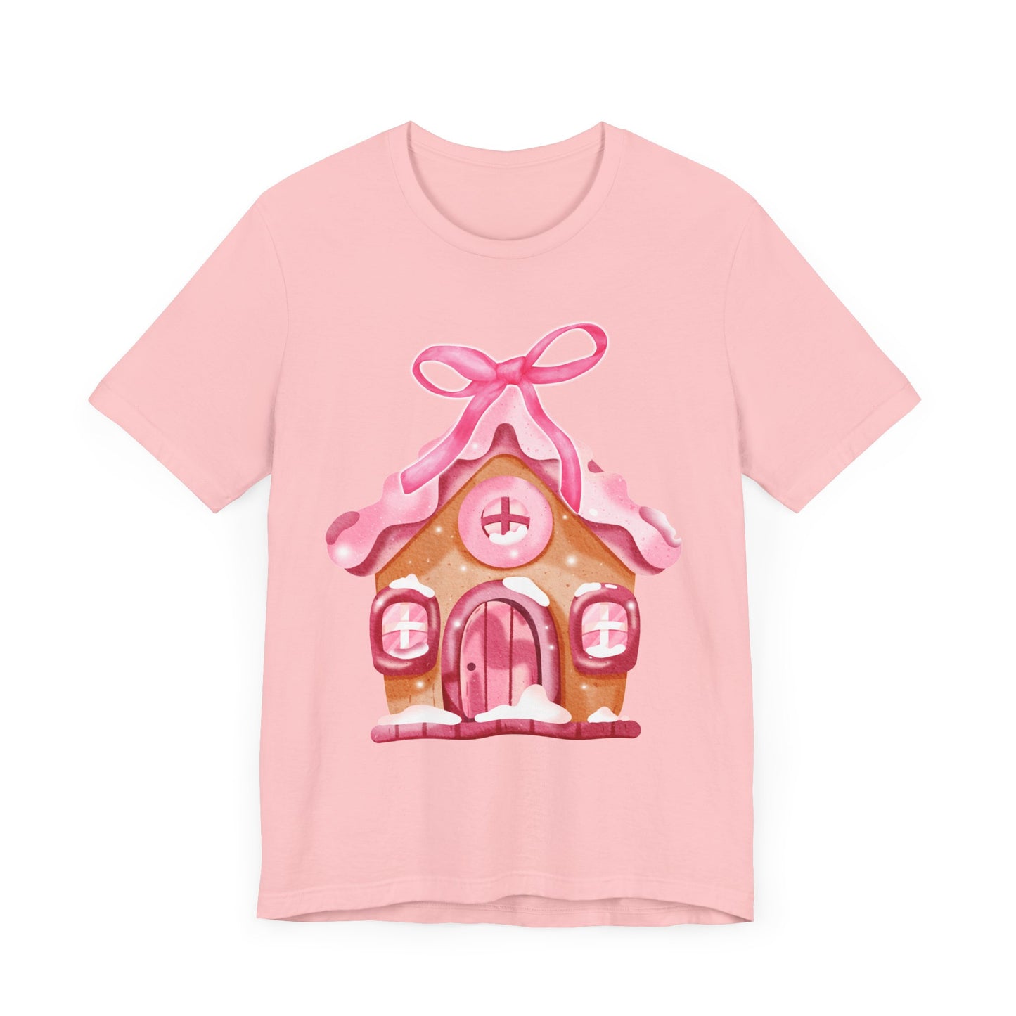 Coquette Gingerbread House Bella Canvas Unisex Jersey Short Sleeve Tee