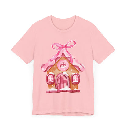 Coquette Gingerbread House Bella Canvas Unisex Jersey Short Sleeve Tee