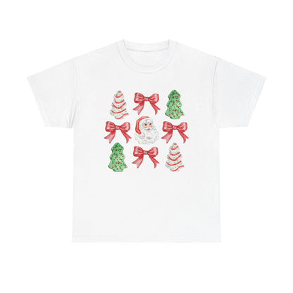 Cute Chritmas Pastry Tree Coquette Gildan Unisex Heavy Cotton Tee