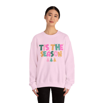 Tis The Season Pastel Colorful Unisex Heavy Blend™ Crewneck Sweatshirt