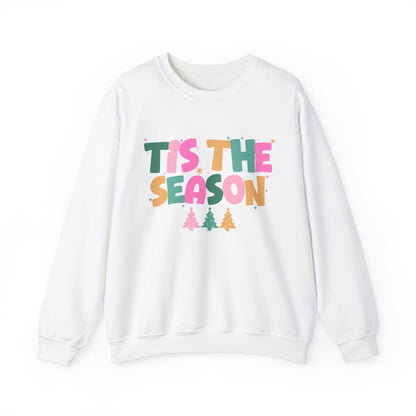 Tis The Season Pastel Colorful Unisex Heavy Blend™ Crewneck Sweatshirt