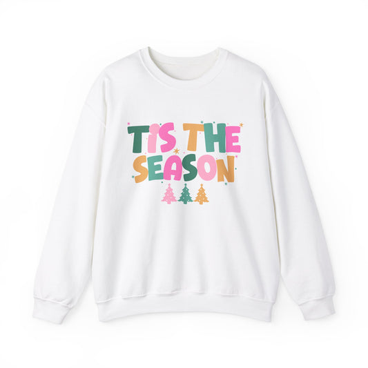 Tis The Season Pastel Colorful Unisex Heavy Blend™ Crewneck Sweatshirt