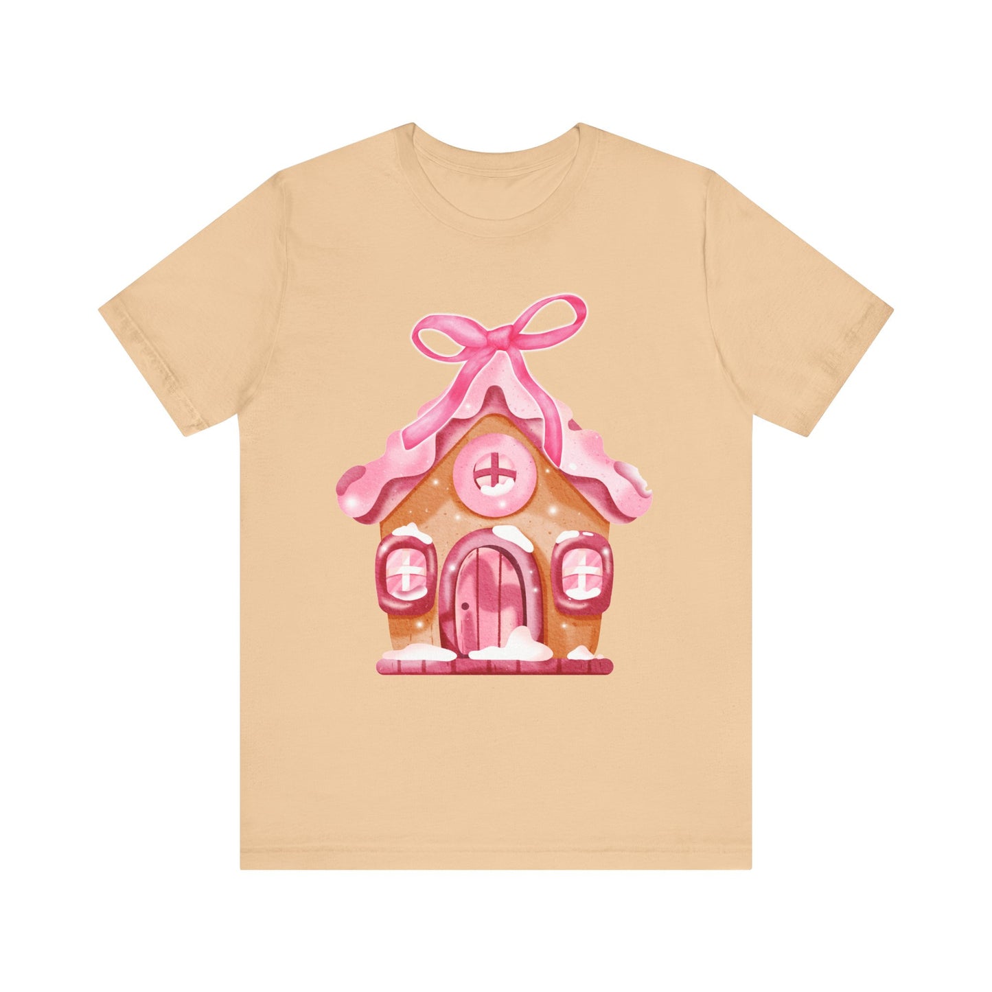 Coquette Gingerbread House Bella Canvas Unisex Jersey Short Sleeve Tee