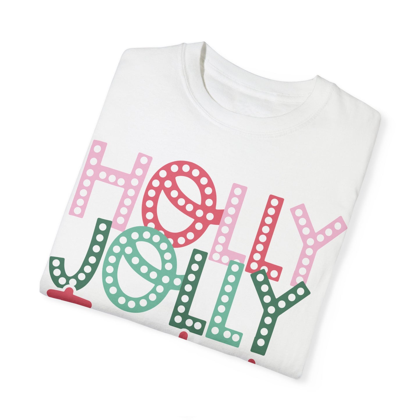 Holly Jolly Teacher Comfort Colors Unisex Garment-Dyed T-shirt