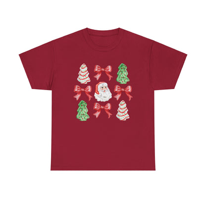 Cute Chritmas Pastry Tree Coquette Gildan Unisex Heavy Cotton Tee