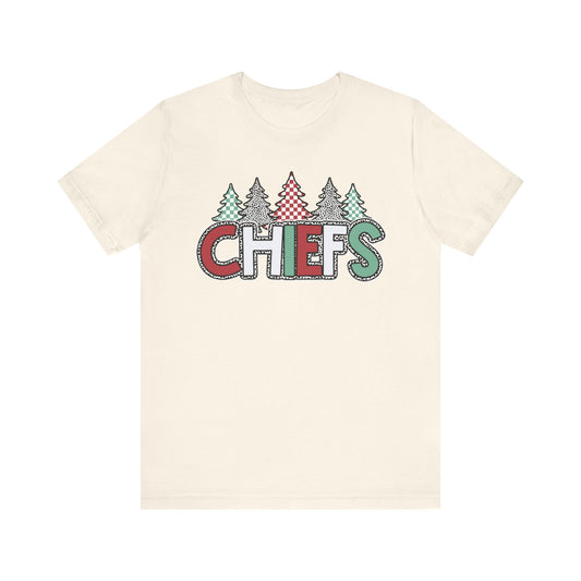 Chiefs Christmas Bella Canvas Unisex Jersey Short Sleeve Tee