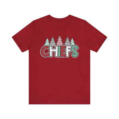 Chiefs Christmas Bella Canvas Unisex Jersey Short Sleeve Tee