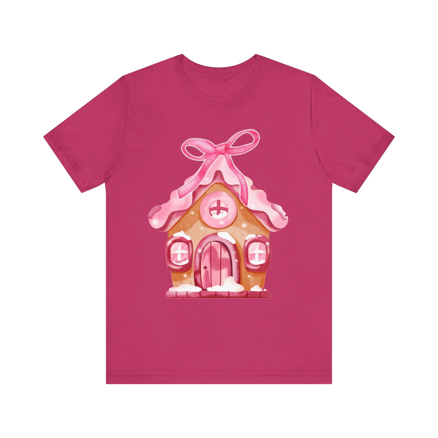 Coquette Gingerbread House Bella Canvas Unisex Jersey Short Sleeve Tee