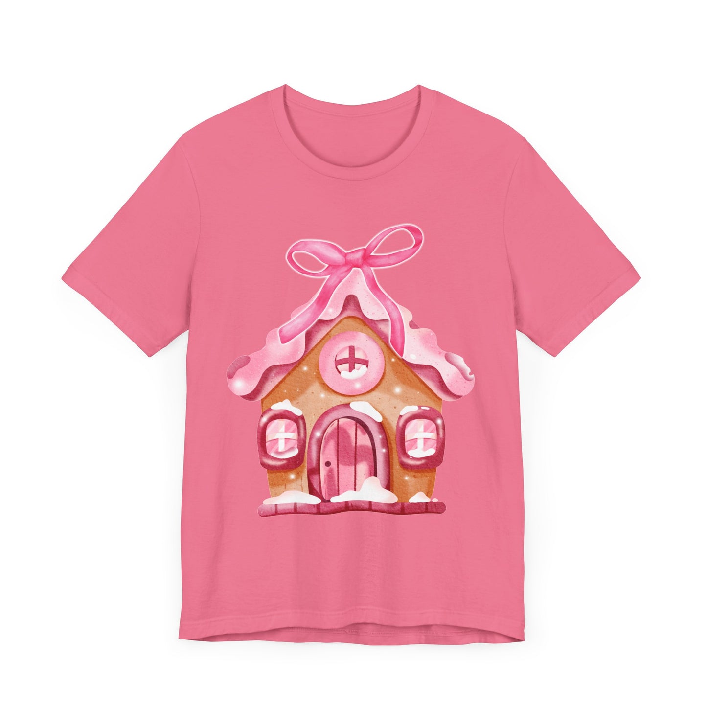 Coquette Gingerbread House Bella Canvas Unisex Jersey Short Sleeve Tee