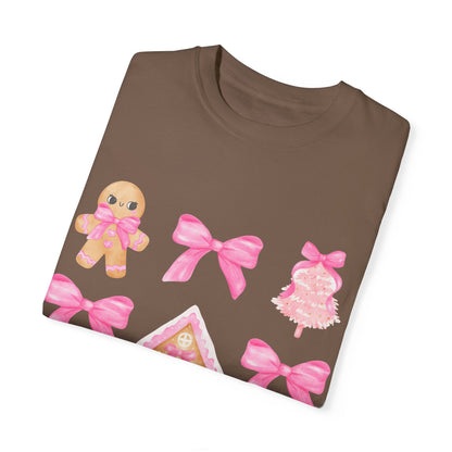 Pink Gingerbread Coquette Unisex Garment-Dyed T-shirt