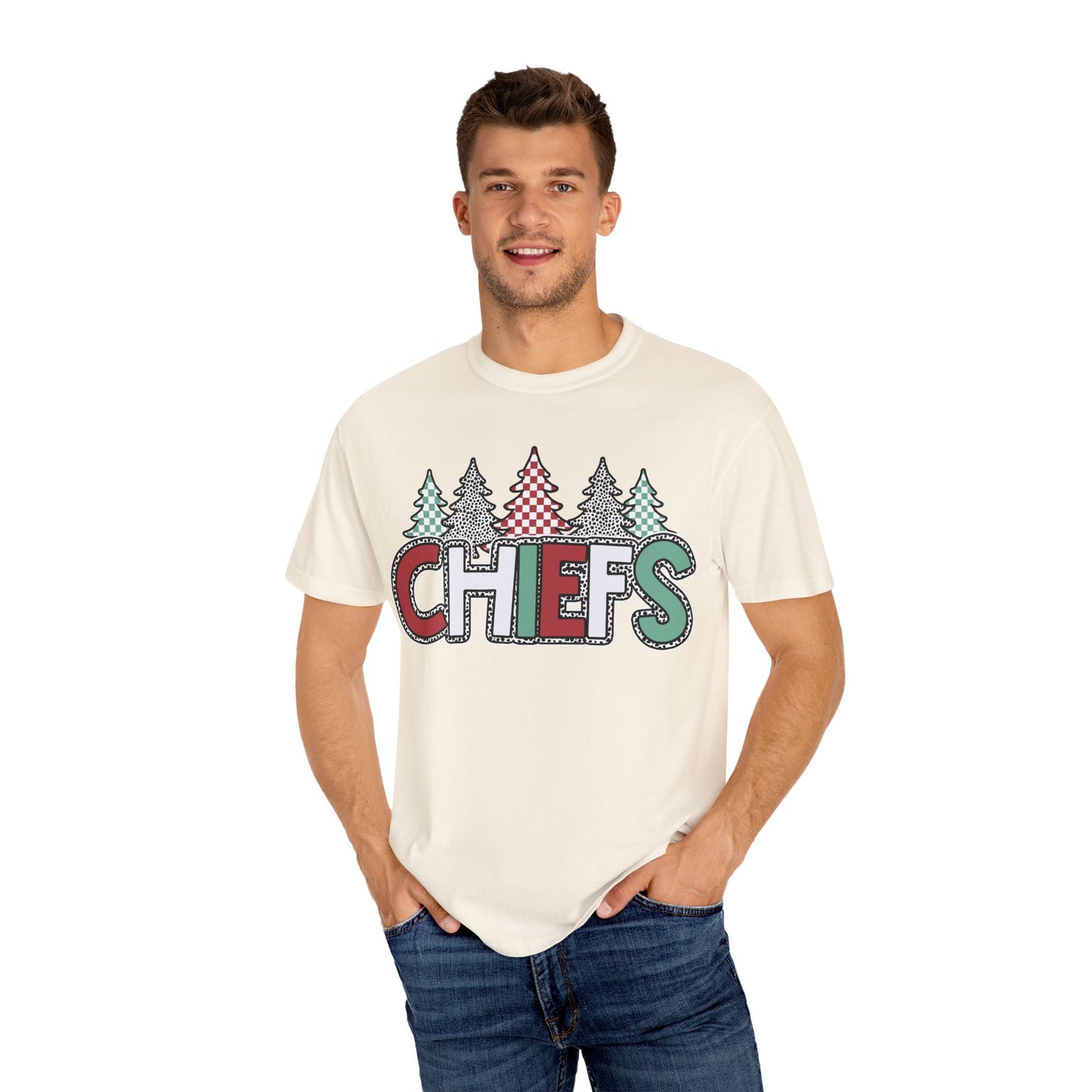 Chiefs Christmas Comfort Colors Unisex Garment-Dyed T-shirt