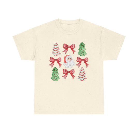 Cute Chritmas Pastry Tree Coquette Gildan Unisex Heavy Cotton Tee