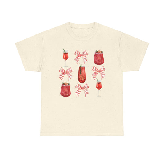 Coquette Christmas Drinks Gildan Unisex Heavy Cotton Tee