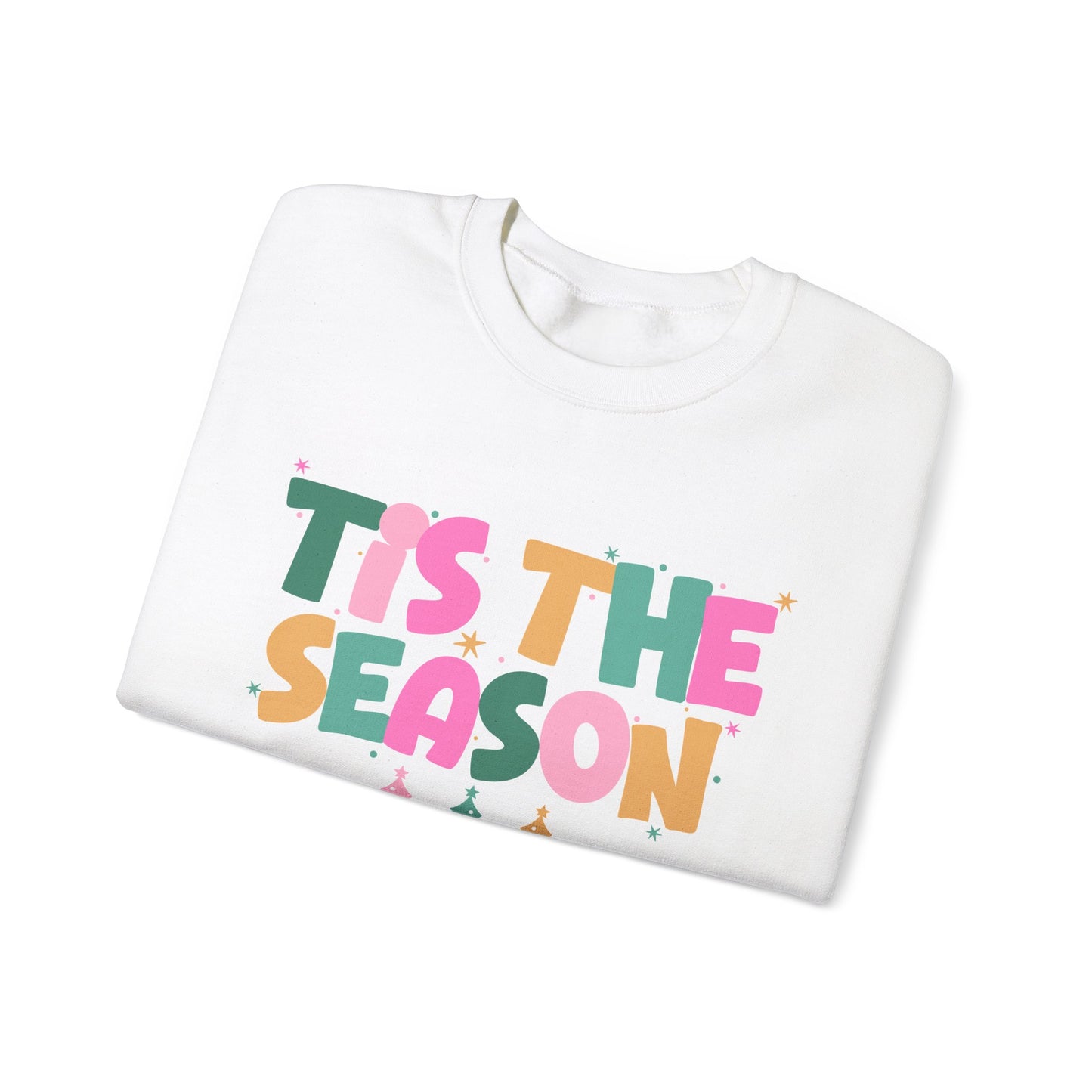 Tis The Season Pastel Colorful Unisex Heavy Blend™ Crewneck Sweatshirt