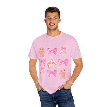 Pink Gingerbread Coquette Unisex Garment-Dyed T-shirt