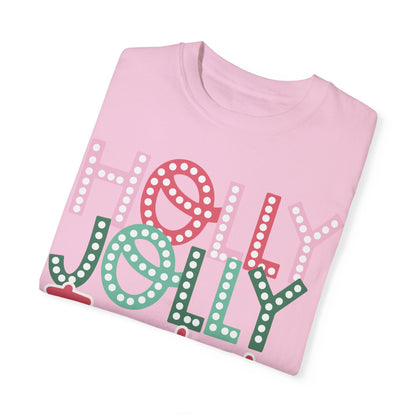 Holly Jolly Teacher Comfort Colors Unisex Garment-Dyed T-shirt