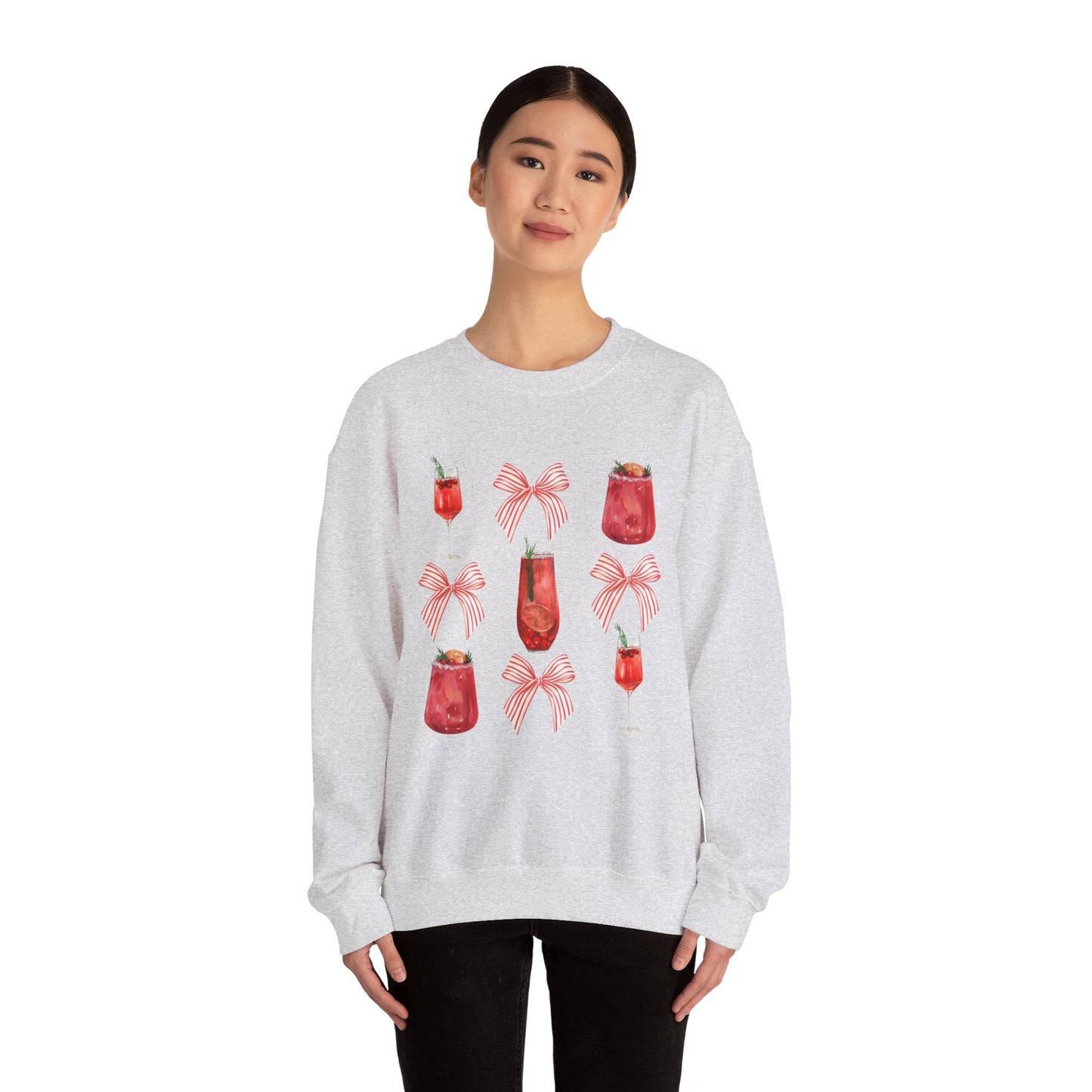 Christmas Drinks Coquette Unisex Heavy Blend™ Crewneck Sweatshirt