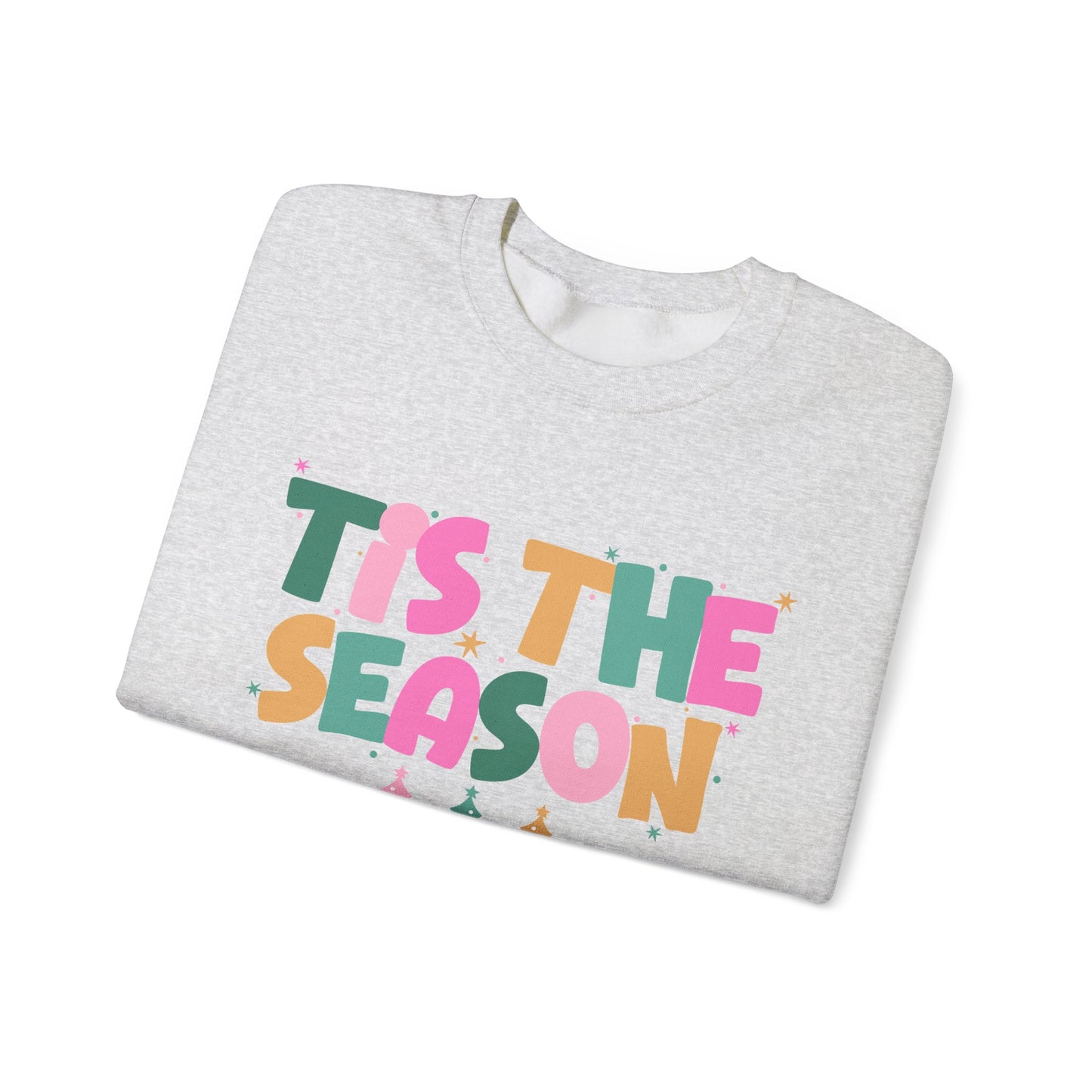 Tis The Season Pastel Colorful Unisex Heavy Blend™ Crewneck Sweatshirt