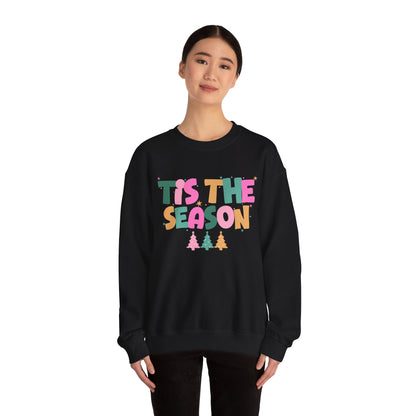 Tis The Season Pastel Colorful Unisex Heavy Blend™ Crewneck Sweatshirt