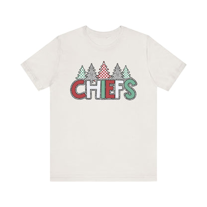 Chiefs Christmas Bella Canvas Unisex Jersey Short Sleeve Tee