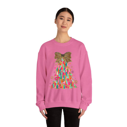 Pastel Coquette Christmas Tree Unisex Heavy Blend™ Crewneck Sweatshirt