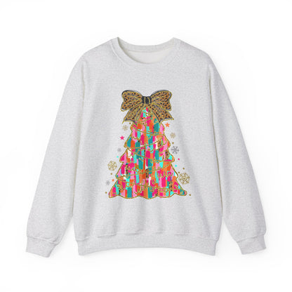 Pastel Coquette Christmas Tree Unisex Heavy Blend™ Crewneck Sweatshirt