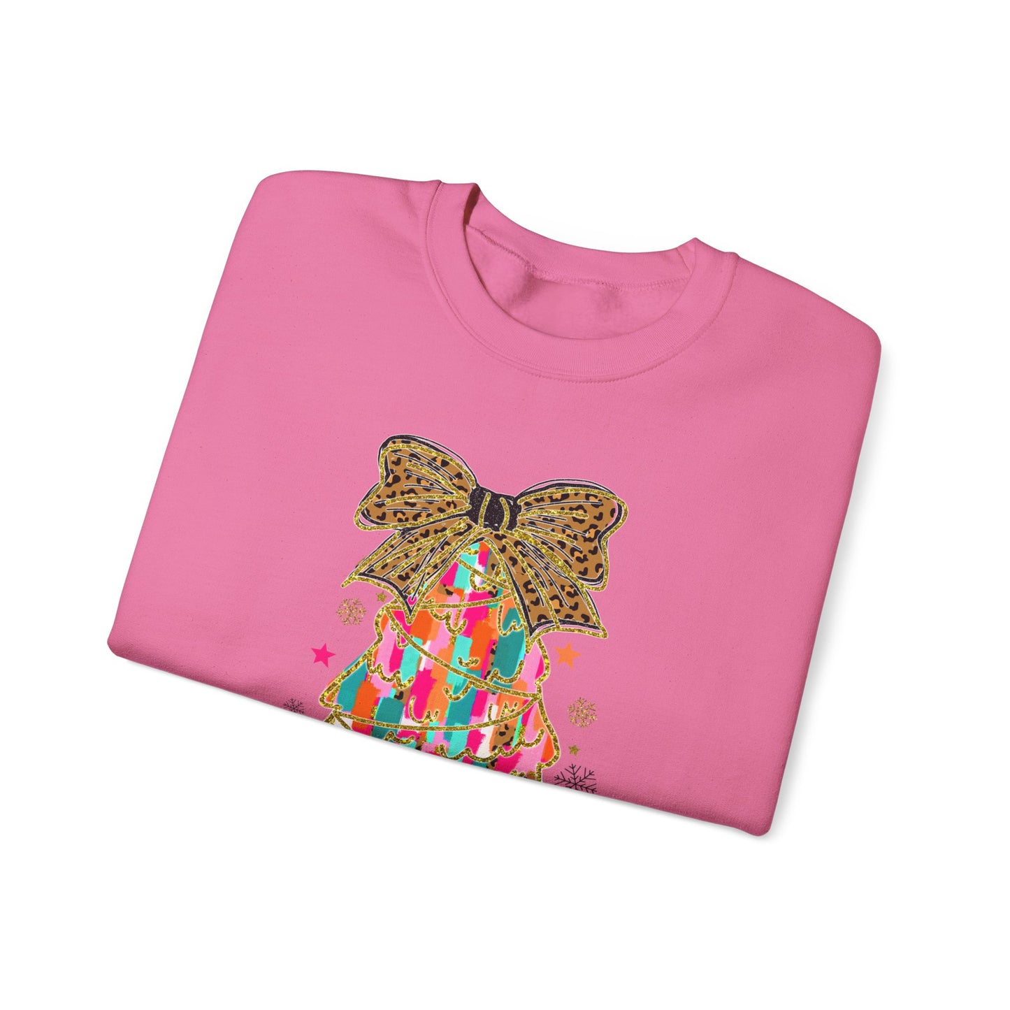 Pastel Coquette Christmas Tree Unisex Heavy Blend™ Crewneck Sweatshirt