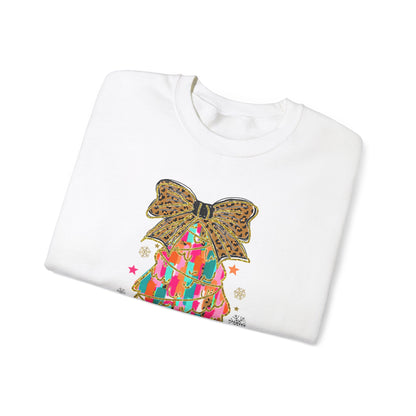 Pastel Coquette Christmas Tree Unisex Heavy Blend™ Crewneck Sweatshirt