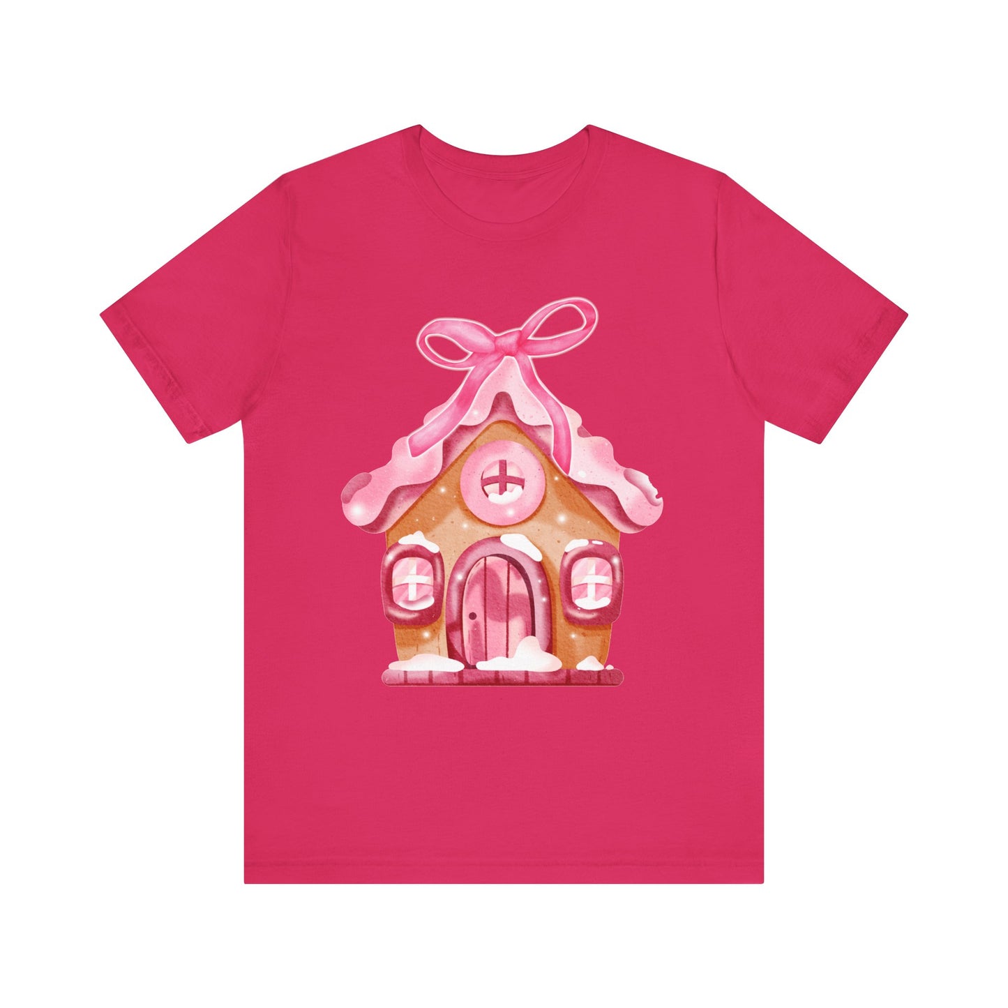 Coquette Gingerbread House Bella Canvas Unisex Jersey Short Sleeve Tee