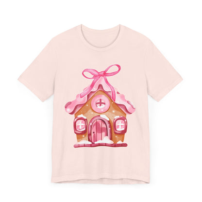 Coquette Gingerbread House Bella Canvas Unisex Jersey Short Sleeve Tee