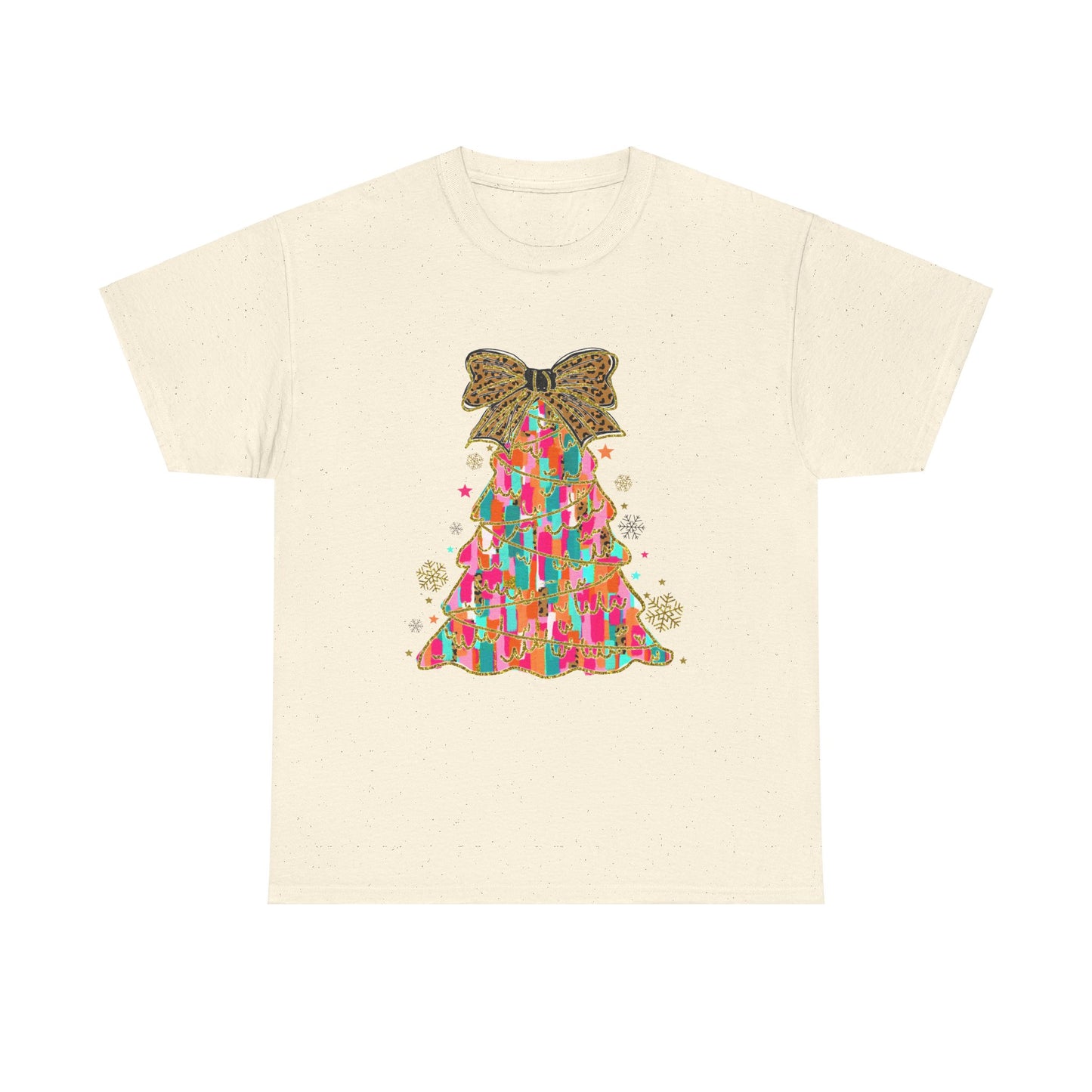 Pastel Christmas Tree Coquette Gildan Unisex Heavy Cotton Tee