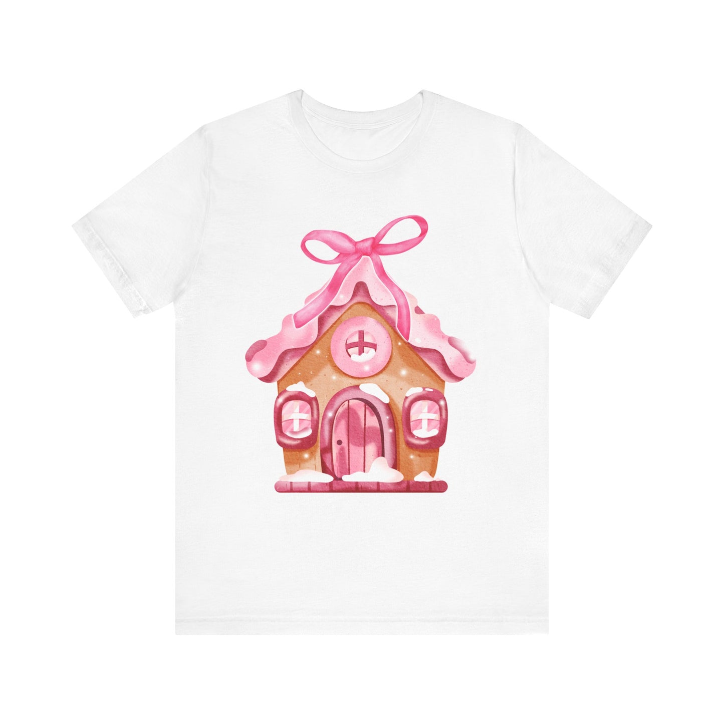 Coquette Gingerbread House Bella Canvas Unisex Jersey Short Sleeve Tee