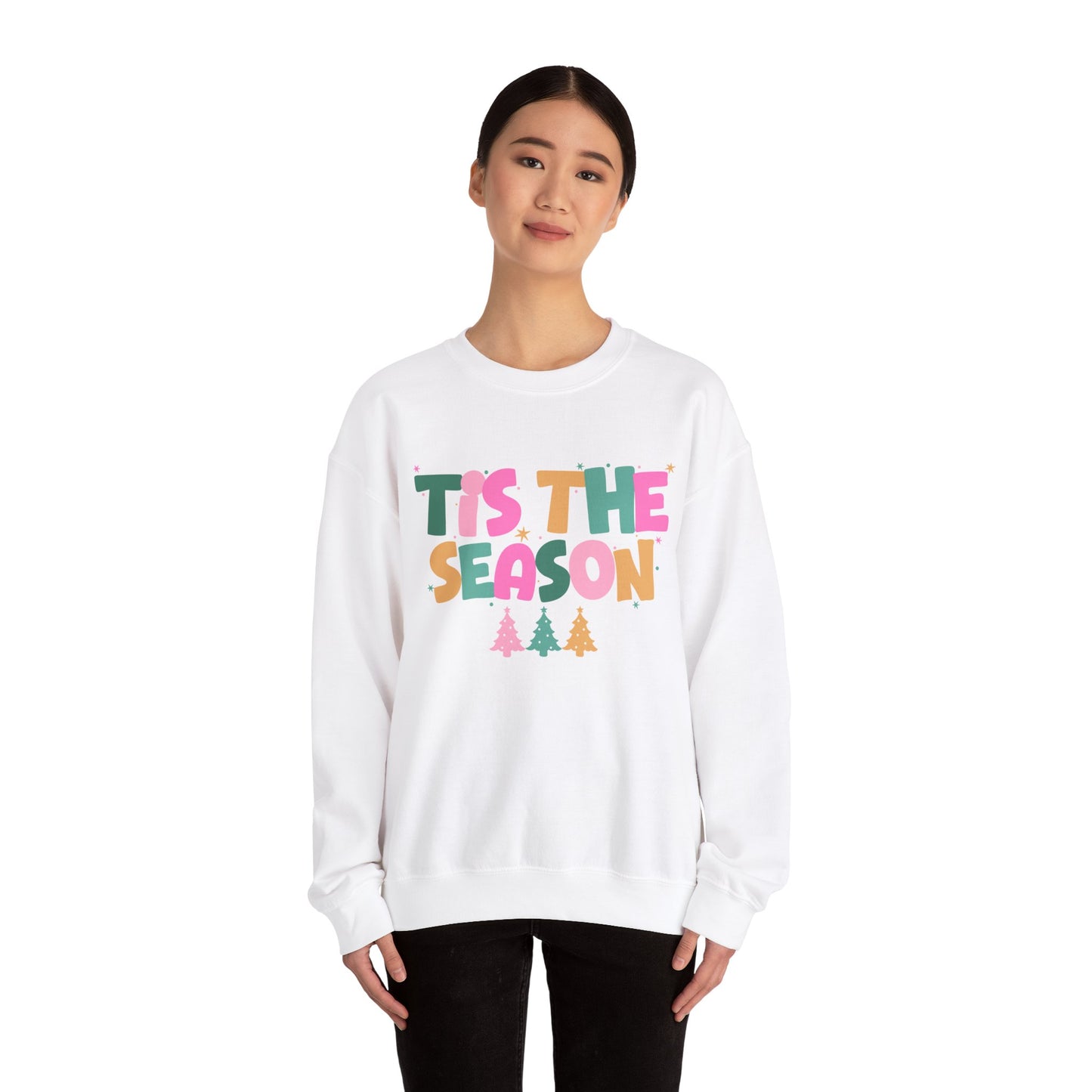 Tis The Season Pastel Colorful Unisex Heavy Blend™ Crewneck Sweatshirt