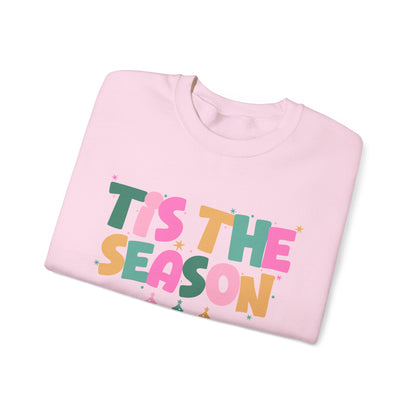 Tis The Season Pastel Colorful Unisex Heavy Blend™ Crewneck Sweatshirt