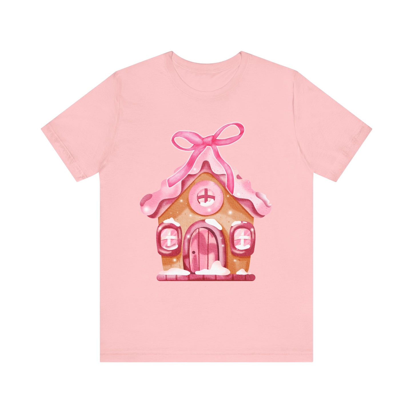 Coquette Gingerbread House Bella Canvas Unisex Jersey Short Sleeve Tee