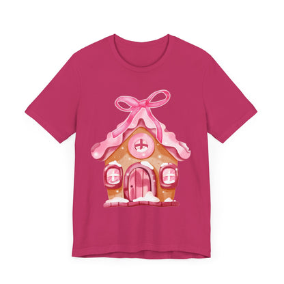 Coquette Gingerbread House Bella Canvas Unisex Jersey Short Sleeve Tee