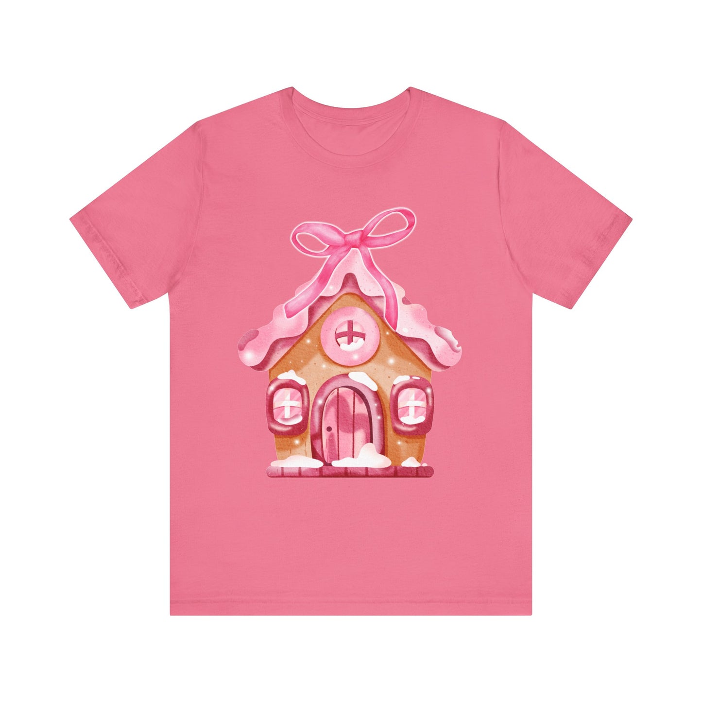 Coquette Gingerbread House Bella Canvas Unisex Jersey Short Sleeve Tee