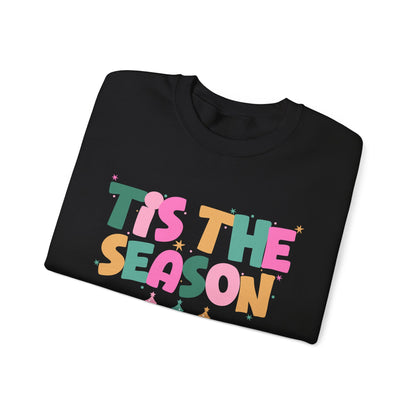 Tis The Season Pastel Colorful Unisex Heavy Blend™ Crewneck Sweatshirt