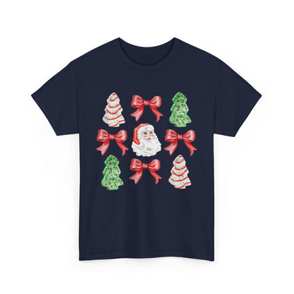 Cute Chritmas Pastry Tree Coquette Gildan Unisex Heavy Cotton Tee