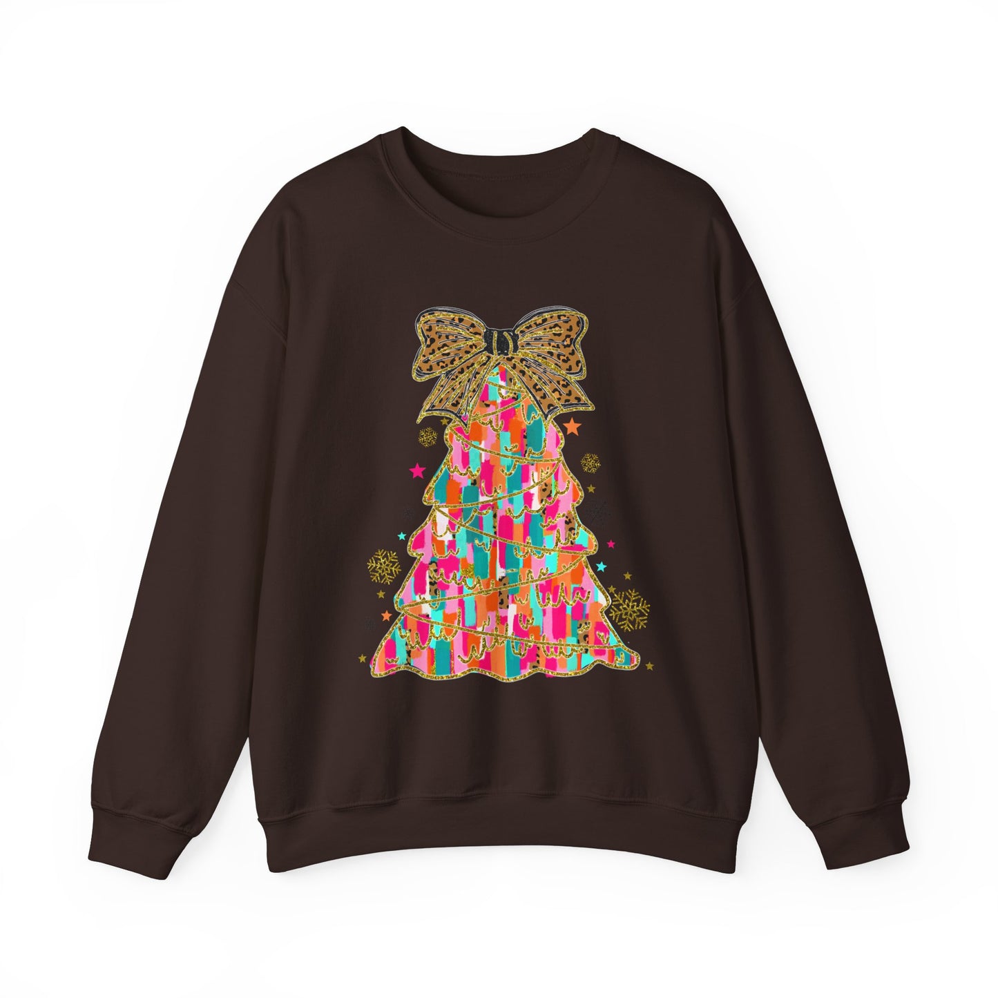 Pastel Coquette Christmas Tree Unisex Heavy Blend™ Crewneck Sweatshirt