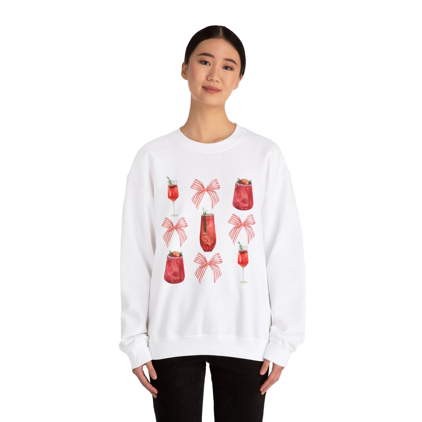 Christmas Drinks Coquette Unisex Heavy Blend™ Crewneck Sweatshirt