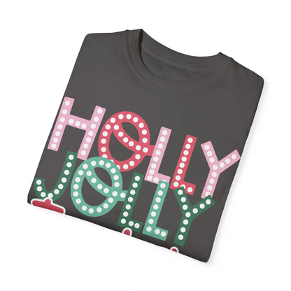 Holly Jolly Teacher Comfort Colors Unisex Garment-Dyed T-shirt