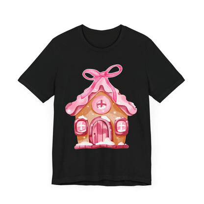 Coquette Gingerbread House Bella Canvas Unisex Jersey Short Sleeve Tee