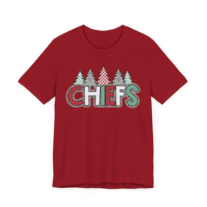 Chiefs Christmas Bella Canvas Unisex Jersey Short Sleeve Tee