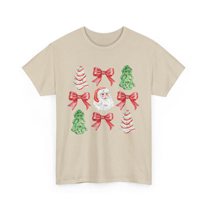 Cute Chritmas Pastry Tree Coquette Gildan Unisex Heavy Cotton Tee