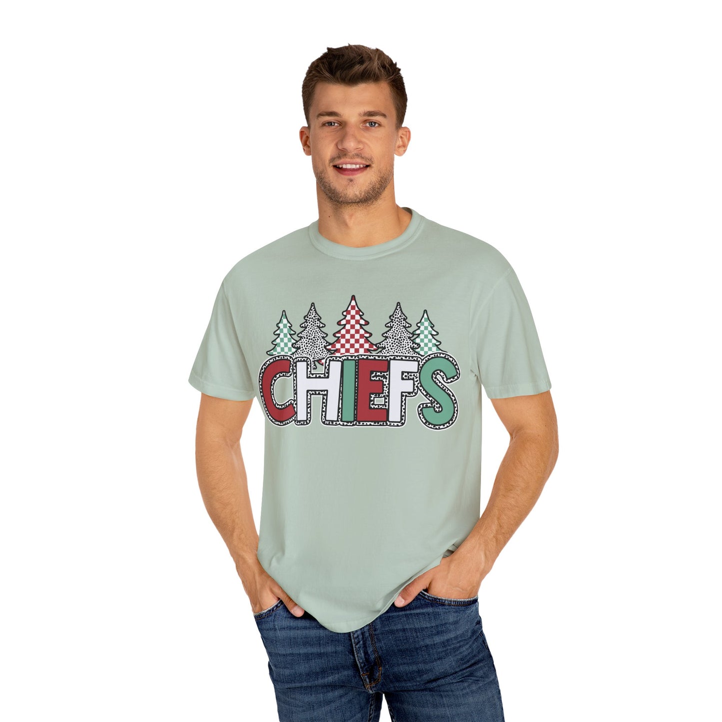 Chiefs Christmas Comfort Colors Unisex Garment-Dyed T-shirt