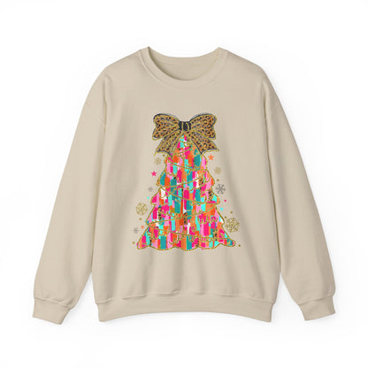 Pastel Coquette Christmas Tree Unisex Heavy Blend™ Crewneck Sweatshirt